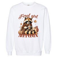 Autumn Raccoon Lover Gift For Fall Enthusiasts Garment-Dyed Sweatshirt