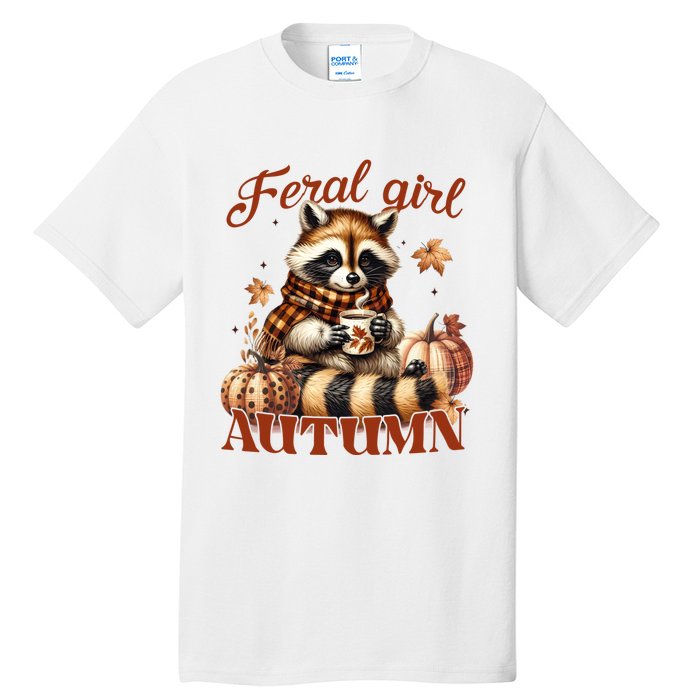 Autumn Raccoon Lover Gift For Fall Enthusiasts Tall T-Shirt