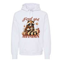 Autumn Raccoon Lover Gift For Fall Enthusiasts Premium Hoodie