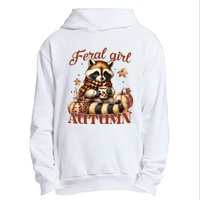 Autumn Raccoon Lover Gift For Fall Enthusiasts Urban Pullover Hoodie