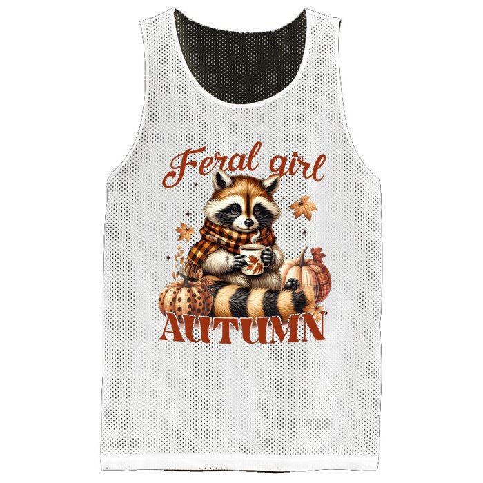 Autumn Raccoon Lover Gift For Fall Enthusiasts Mesh Reversible Basketball Jersey Tank