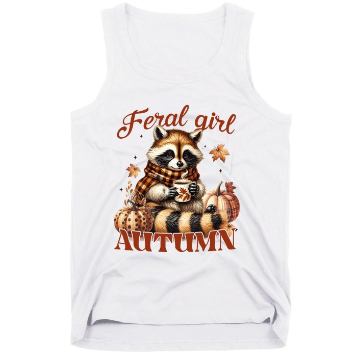 Autumn Raccoon Lover Gift For Fall Enthusiasts Tank Top