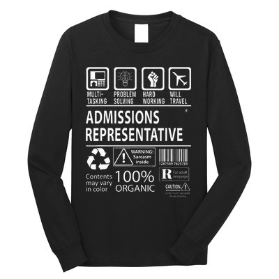 Admissions Representative Multitasking Job Long Sleeve Shirt