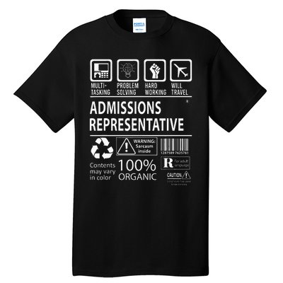 Admissions Representative Multitasking Job Tall T-Shirt