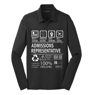 Admissions Representative Multitasking Job Silk Touch Performance Long Sleeve Polo