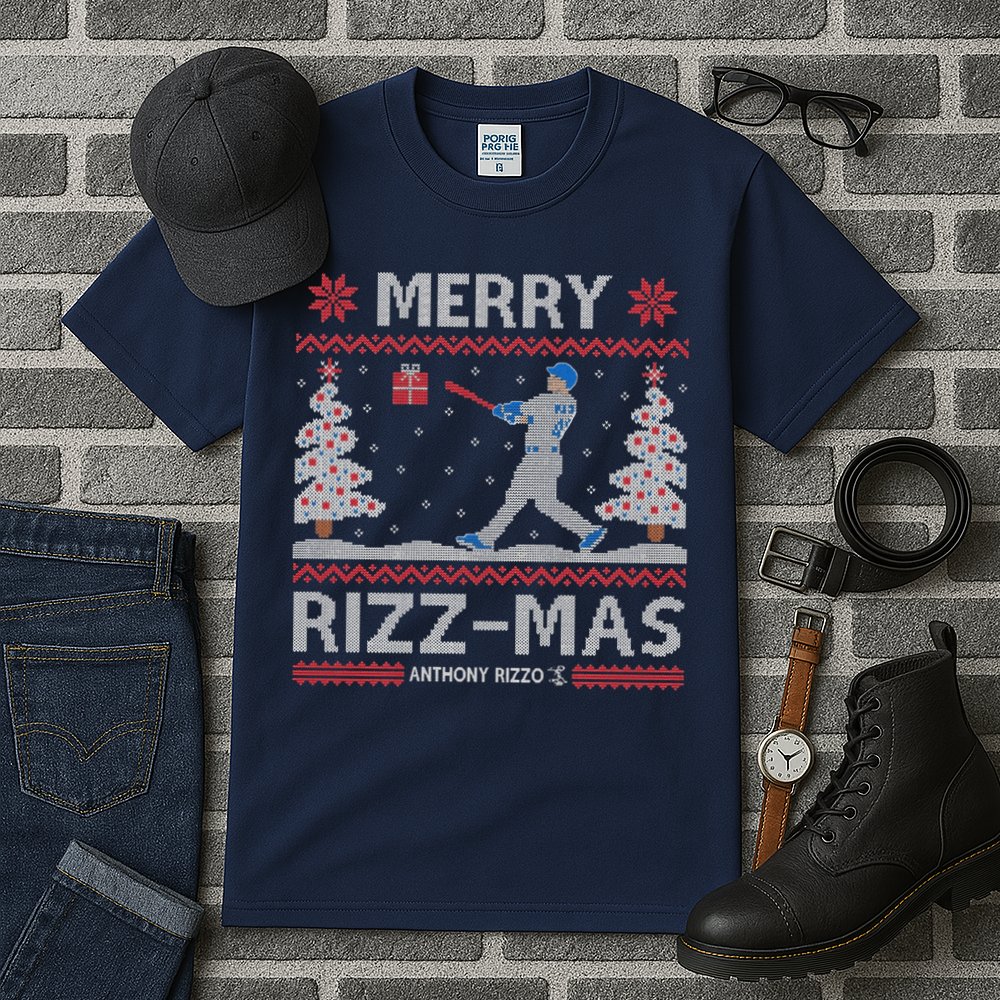 Anthony Rizzo Merry Rizzcute Giftmas Tall T-Shirt