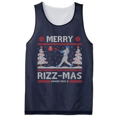Anthony Rizzo Merry Rizzcute Giftmas Mesh Reversible Basketball Jersey Tank