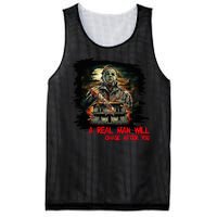 A Real Man Will Chase After You Horror Movie Mesh Reversible Basketball Jersey Tank