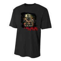 A Real Man Will Chase After You Horror Movie Youth Performance Sprint T-Shirt