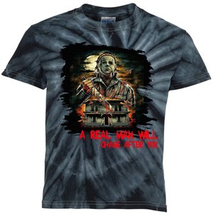 A Real Man Will Chase After You Horror Movie Kids Tie-Dye T-Shirt