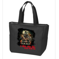 A Real Man Will Chase After You Horror Movie Zip Tote Bag