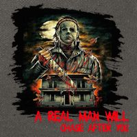 A Real Man Will Chase After You Horror Movie Cotton Canvas Backpack
