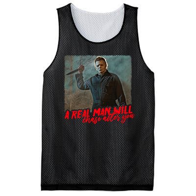 A Real Man Will Chase After You, Halloween Horror Movies Mesh Reversible Basketball Jersey Tank