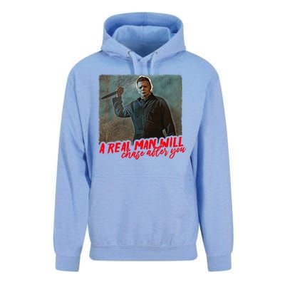 A Real Man Will Chase After You, Halloween Horror Movies Unisex Surf Hoodie