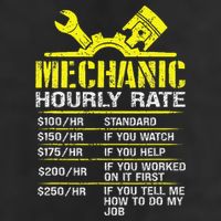 Auto Repair Mechanic Labor Rates Funny Mechanic Hourly Rate Cool Comfort Performance Bucket Hat