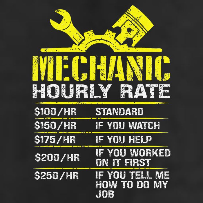 Auto Repair Mechanic Labor Rates Funny Mechanic Hourly Rate Cool Comfort Performance Bucket Hat