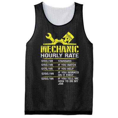 Auto Repair Mechanic Labor Rates Funny Mechanic Hourly Rate Mesh Reversible Basketball Jersey Tank