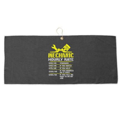 Auto Repair Mechanic Labor Rates Funny Mechanic Hourly Rate Large Microfiber Waffle Golf Towel