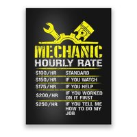 Auto Repair Mechanic Labor Rates Funny Mechanic Hourly Rate Poster
