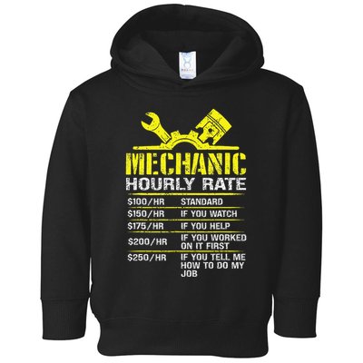 Auto Repair Mechanic Labor Rates Funny Mechanic Hourly Rate Toddler Hoodie