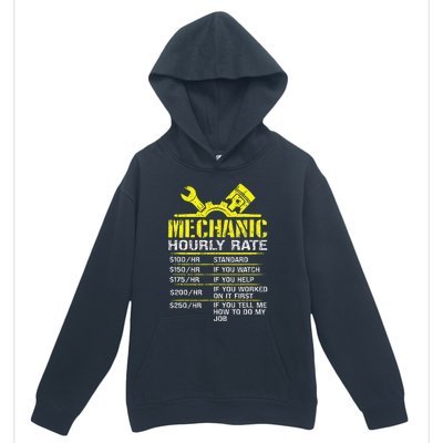 Auto Repair Mechanic Labor Rates Funny Mechanic Hourly Rate Urban Pullover Hoodie