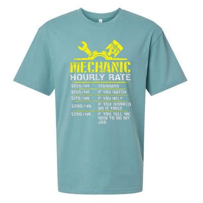 Auto Repair Mechanic Labor Rates Funny Mechanic Hourly Rate Sueded Cloud Jersey T-Shirt