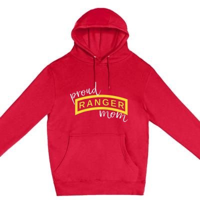 Army Ranger Mom Gift Proud Ranger Mom Tab Gift Premium Pullover Hoodie