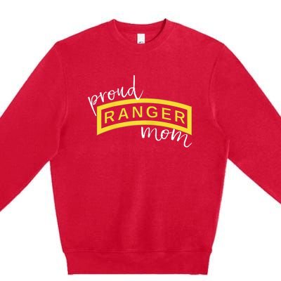 Army Ranger Mom Gift Proud Ranger Mom Tab Gift Premium Crewneck Sweatshirt