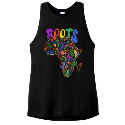 African Roots Meaningful Gift I'm Black History Meaningful Gift Melanin African Ladies PosiCharge Tri-Blend Wicking Tank