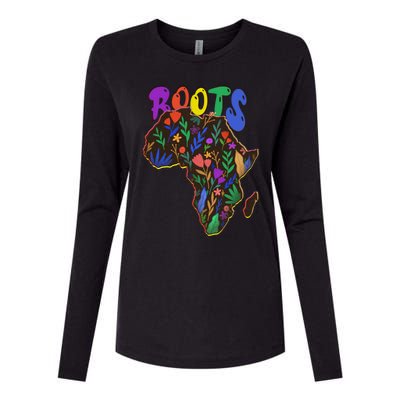 African Roots Meaningful Gift I'm Black History Meaningful Gift Melanin African Womens Cotton Relaxed Long Sleeve T-Shirt