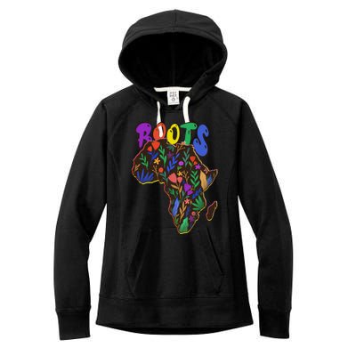 African Roots Meaningful Gift I'm Black History Meaningful Gift Melanin African Women's Fleece Hoodie