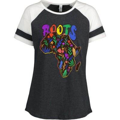 African Roots Meaningful Gift I'm Black History Meaningful Gift Melanin African Enza Ladies Jersey Colorblock Tee