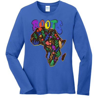 African Roots Meaningful Gift I'm Black History Meaningful Gift Melanin African Ladies Long Sleeve Shirt