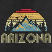 Arizona Retro Mountains Nature Hiking 7 Panel Mesh Trucker Snapback Hat