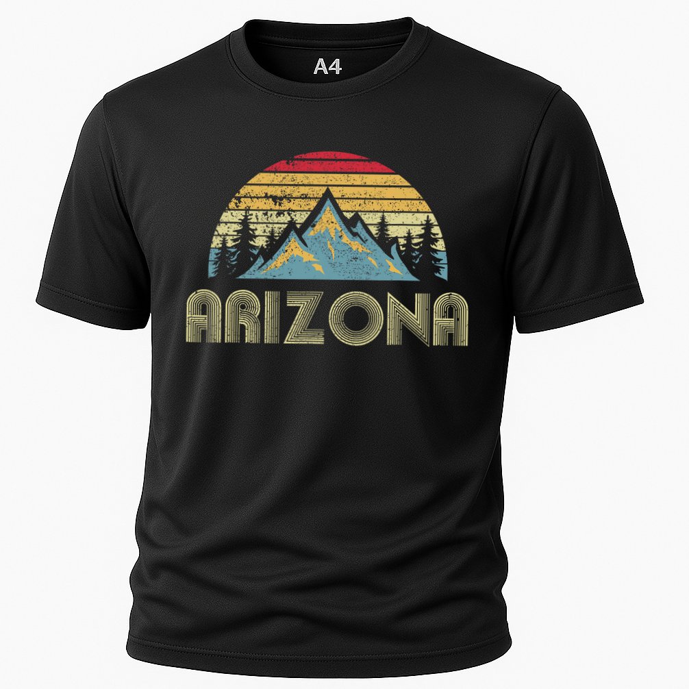 Arizona Retro Mountains Nature Hiking Cooling Performance Crew T-Shirt