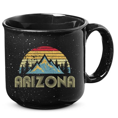Arizona Retro Mountains Nature Hiking 15oz Campfire Ceramic Mug