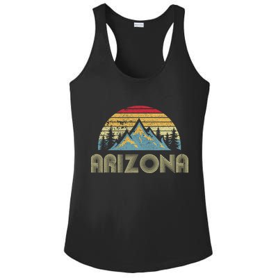 Arizona Retro Mountains Nature Hiking Ladies PosiCharge Competitor Racerback Tank