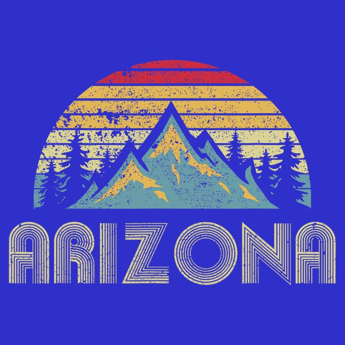 Arizona Retro Mountains Nature Hiking Apron