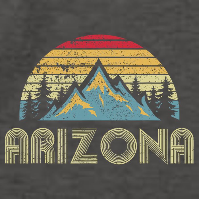 Arizona Retro Mountains Nature Hiking Vector Backpack