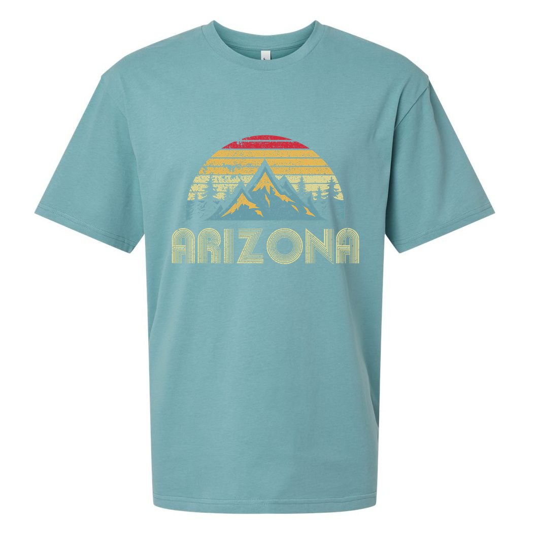 Arizona Retro Mountains Nature Hiking Sueded Cloud Jersey T-Shirt