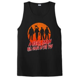 A Real Man Will Chase After You Halloween Horor Movie Retro PosiCharge Competitor Tank