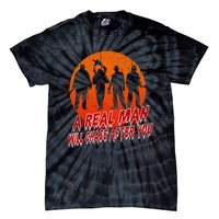 A Real Man Will Chase After You Halloween Horor Movie Retro Tie-Dye T-Shirt