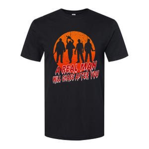 A Real Man Will Chase After You Halloween Horor Movie Retro Softstyle CVC T-Shirt