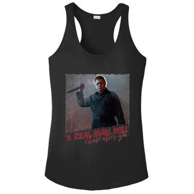 A Real Man Will Chase After You Ladies PosiCharge Competitor Racerback Tank