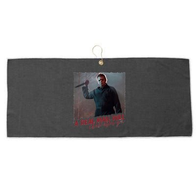 A Real Man Will Chase After You Large Microfiber Waffle Golf Towel