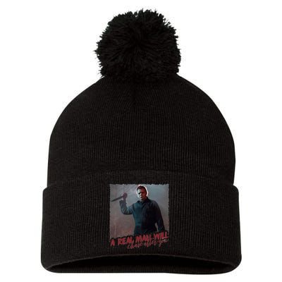 A Real Man Will Chase After You Pom Pom 12in Knit Beanie