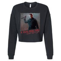 A Real Man Will Chase After You Cropped Pullover Crew
