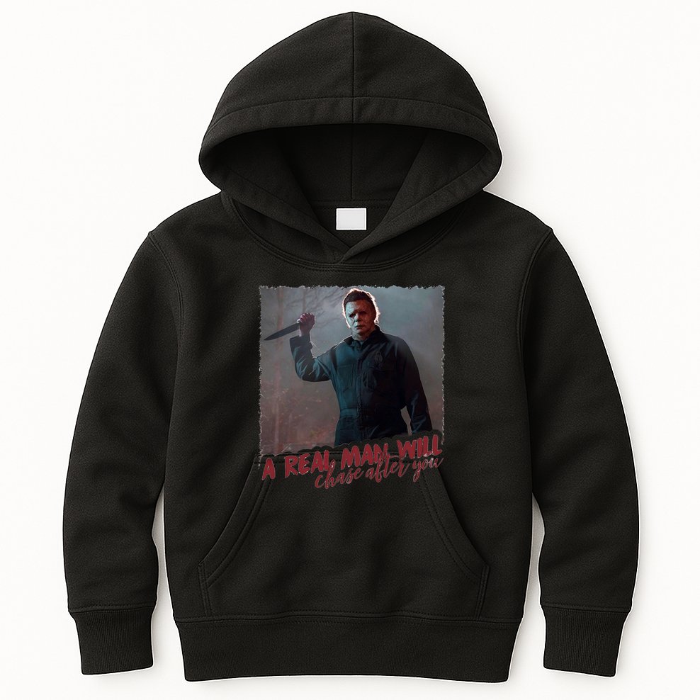 A Real Man Will Chase After You Kids Hoodie