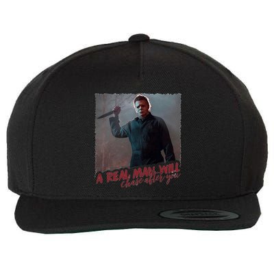 A Real Man Will Chase After You Wool Snapback Cap