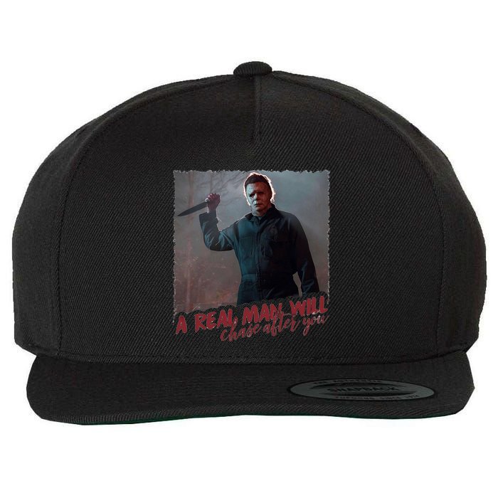 A Real Man Will Chase After You Wool Snapback Cap